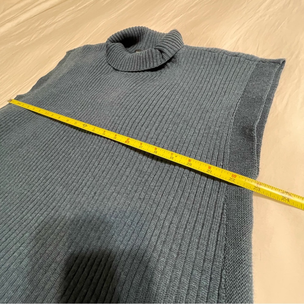 EILEEN FISHER Ribbed Turtleneck‎ Wool Tank In Alpine L - Picture 13 of 16